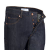 Mens Slim Straight Jeans Button Fly - Raw One Wash